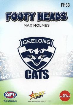 2024 Select AFL Footy Stars - Footy Heads #FH33 Max Holmes Back